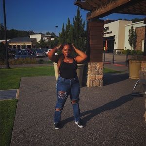 ripped denim in the style “dorthy”